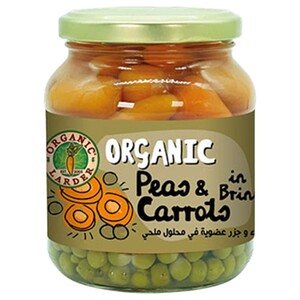 Organic Larder Peas & Carrots In Brine 340G