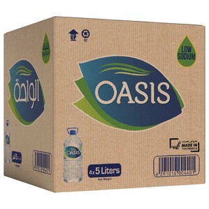 Oasis Mineral Water Low Sodium 5L X4
