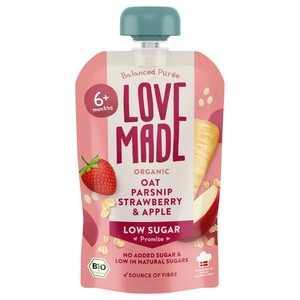 Love Made Baby Food Oat, Parsnip, Strawberry & Apple 100G