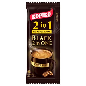 Kopiko Black Coffee 2In1 No Added Sugar 10G