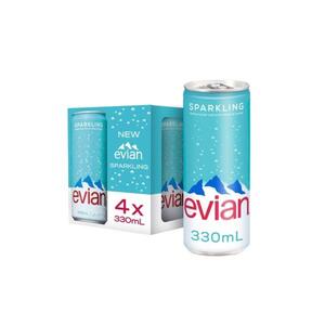 Evian Sparkling Water Can 4X330ml