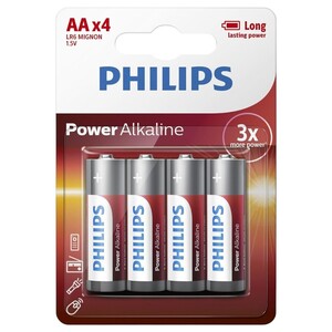 Philips Power Alkaline Aa 1.5V 4 Pieces