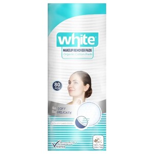 White Round Cotton Pads 80 Pieces