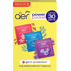 Godrej Aer Power Freshener Pocket 3Pcs Pck Asst