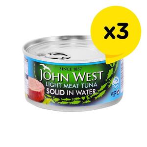 John West Light Meat Tuna Solid Fmlypk Water 3X170gm