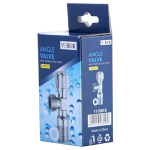 Verkk Angle Valve Brass Chrome Handle