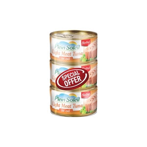 Plein Soleil Light Meat Tuna In Oil 170 Gr Price Offer X3