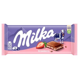 Milka Chocolate Tablet Strawberry 90G