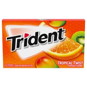 Trident Gum Tropical Twist Sugar Free 14 Pieces