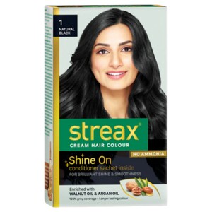 Streax Hair Color Cream: 1 Natural Black