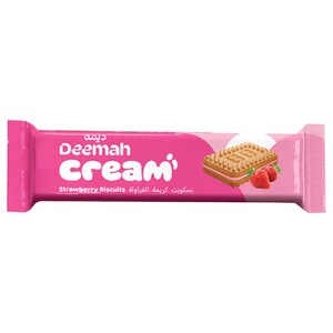 Deemah Cream Strawberry Biscuit 27G