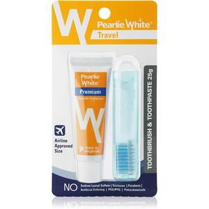 Pearlie White Travel Brush / Paste25grm