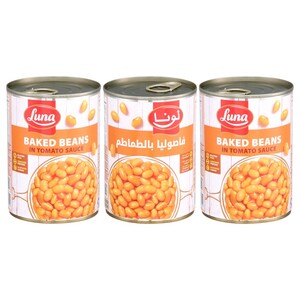 Luna Baked Beans In Tomato Sauce 380G X3