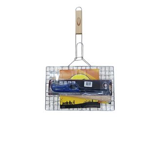 Picnic Time B.B.Q Meat Grill Medium+Bamboo Stik+Lightr
