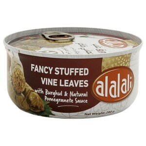 Al Alali Fancy Stuffed Vine Leaves With Burgul & Pomegranate Sauce 280G