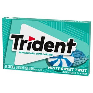 Trident Gum Minty Sweet Twist Sugar Free 14 Pieces