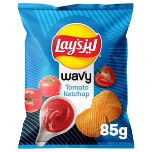 Lay's Wavy Potato Chips Tomato Ketchup 85G