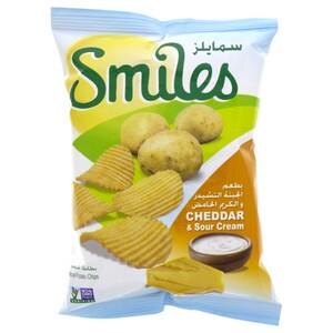 Smiles Potato Chips Cheddar & Sour Cream 27G