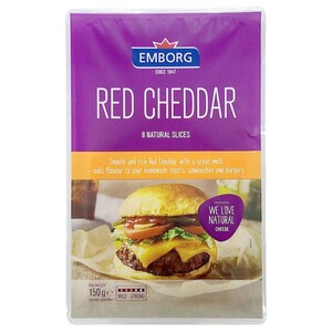 Emborg Slice Red Cheddar 150G