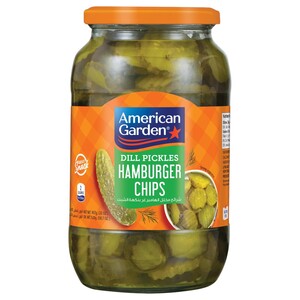 American Garden Hamburger Chips Dill Pickles 907G