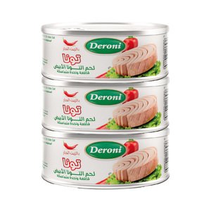 Deroni Tuna White Meat In Oil Chili 185G X3