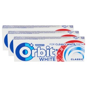 Wrigley's Orbit White Gum Classic Sugar Free 14G X3