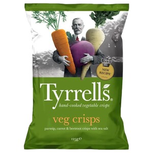 Tyrrells Vegetables Crisps Mixed Root 125G