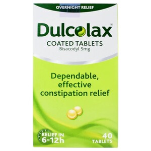 Dulcolax Coated Tablets Constipation Relief 40 Pieces