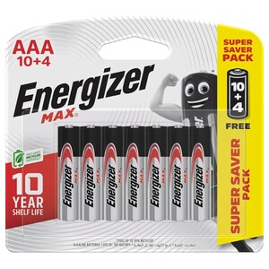 Energizer Max Batteries Aaa 10+4 Free