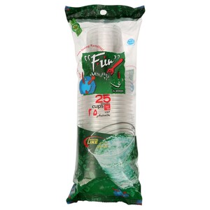 Fun Clear Plastic Cup 25 Pieces