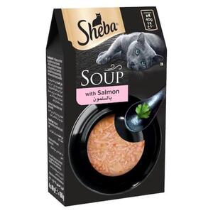 Sheba Cat Food Soup Salmon 4X40gm