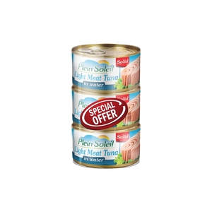 Plein Soleil Light Meat Tuna In Water 170 Gr 3 Pcs