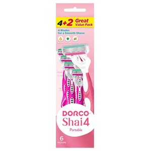 Dorco Shai4 Disposable Razors 6 Pieces