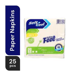 Soft N Cool Table Napkin Cotton Feel Laminated 33X33