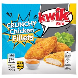 Kwik Bite Frozen Crunchy Chicken Fillets 9-11 Pieces 900G