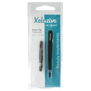 Xcluzive Slant Tweezers Black Coated Xz017