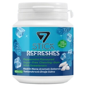 7 Stick Gum Peppermint Sugar Free 60 Pieces