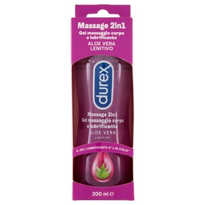 Durex Massage Oil Lubrificant Aloe Vera Purple 2 In 1 200Ml