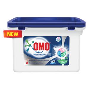 Omo 3 In 1 Laundry Capsules Eucalyptus Scent 15 Pcs 225 Gr