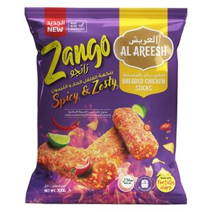 Al Areesh Zango Spicy & Zesty Breaded Chicken Sticks Value Pack 700 Gr