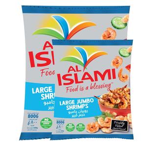 Al Islami Extra Jumbo Shrimps 2X800gm (Promo)
