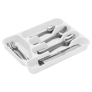 Plastic Forte Basic Cutlery Tray White