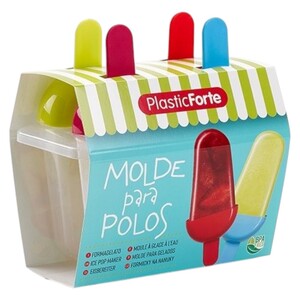 Plastic Forte Ice Pop Makers 4 Pieces