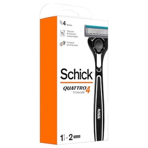 Schick Quattro Titanium Disposable Razor With 2 Blades