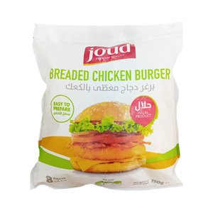 Joud Frozen Chicken Breaded Burger 750G