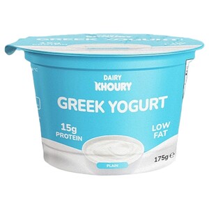 Dairy Khoury Greek Yogurt Plain Low Fat 175G