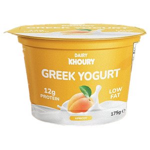 Dairy Khoury Greek Yogurt Apricot Low Fat 175G