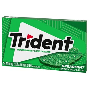 Trident Gum Spearmint Sugar Free 14 Pieces