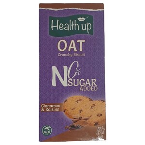 Health Up Oat Crunchy Biscuit Cinnamon & Raisins Sugar Free 160G