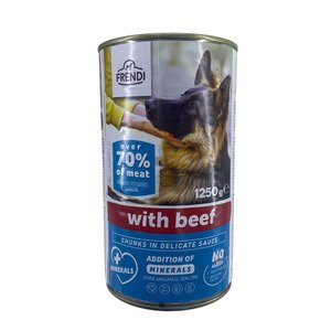 Frendi Dog Food Chunks With Beef 1250G